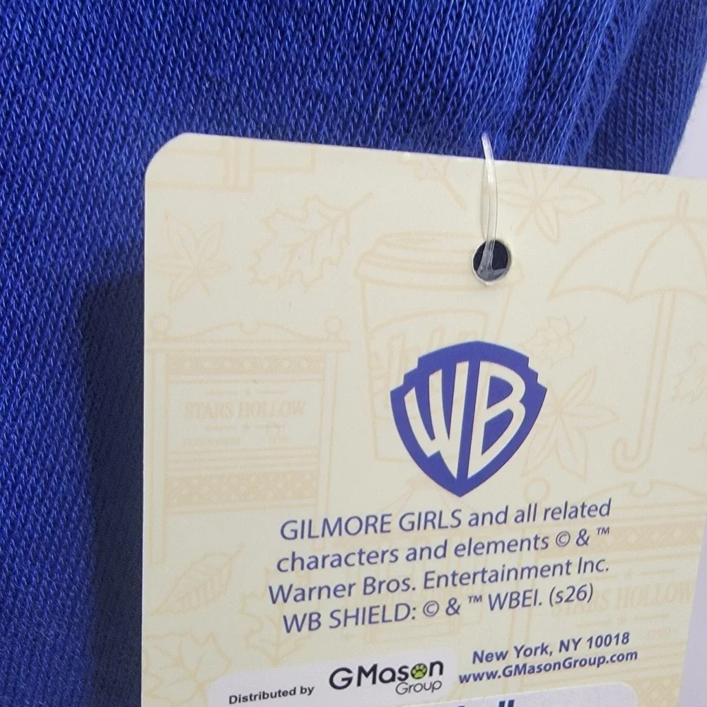 NWT Gilmore Girls Luke's Diner Dog Pet LARGE Hoodie Jacket Christmas Winter Blue